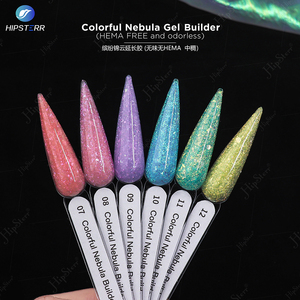 HipSterr Gel de Construction Coloré Effet Nébuleuse 1000ml Échantillon Gratuit Marque Privée Personnalisez Votre Logo Gel d'Extension d'Ongles Nébuleuse à Faible Chaleur - Product Image 6