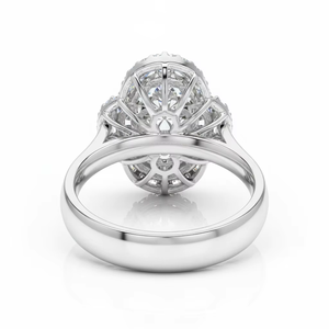 Anillo de Diamantes Naturales, Joyería de Diamantes Cultivados en Laboratorio, Plata 925, Oro de 10KT, 14KT, 18KT, Anillo de Compromiso de Lujo con Diseño Floral - Product Image 2