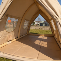 Tente gonflable de luxe à une chambre pour 2 personnes, imperméable, pour le camping en plein air avec pompe à air