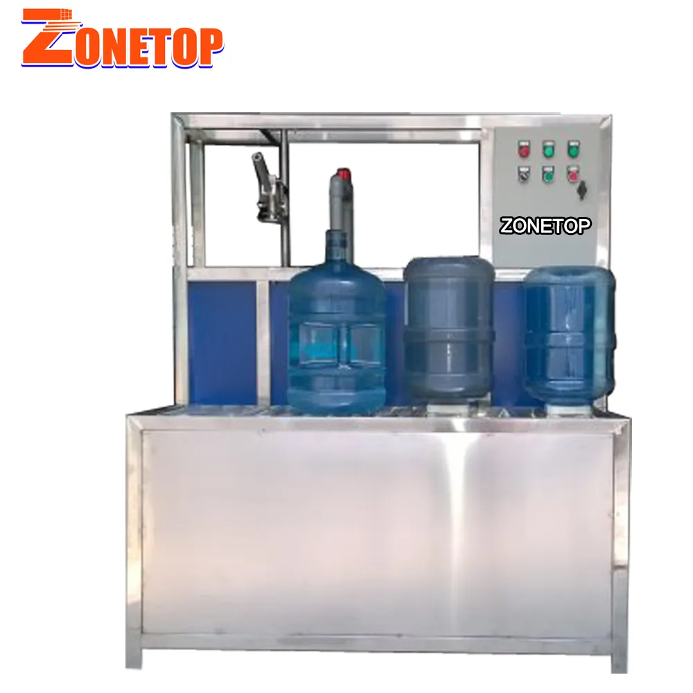 Compleet 19l 20 Liter 5 Gallon Drinkwaterfles Afvulmachine Productielijn Voor Kleine Fabriek