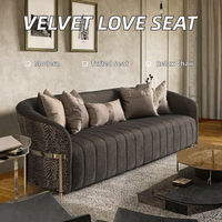 Fauteuil de salon moderne en velours capitonné pour projets hôteliers et d'appartements - Fauteuil d'appoint de qualité professionnelle OEM