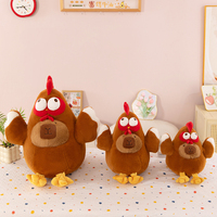 Peluche Capybara Kapibala en coton PP, anti-stress, cadeau unisexe, adorable poupée en tissu, coussin, jouet pour machine à griffes