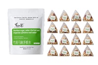 Thé santé en gros sous marque privée, aux saveurs de Poire douce, Carotte, Pomme, Dattille, Racine d'Imperatora, Canne à sucre et Châtaigne d'eau, pour infusion froide et chaude, en 12 sachets