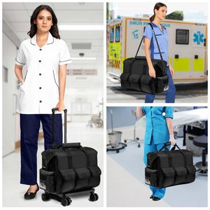 नर्स क्लिनिकल होम हेल्थ रोलिंग मेडिकल ट्रॉली बैग वाटरप्रूफ आपातकालीन किट बैग के लिए जलरोधक आपातकालीन किट बैग व्हील - Product Image 6