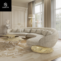 Nouveau design, ensemble de canapés de meubles de salon Boca sur mesure, canapé incurvé blanc de luxe