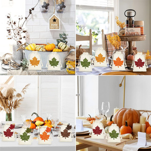 ถุงใส่ของลายใบไม้กลิตเตอร์10*14ซม. สำหรับฤดูใบไม้ร่วงถุงผ้าฝ้ายเมเปิ้ลสำหรับงานเลี้ยงวันขอบคุณพระเจ้า - Product Image 3