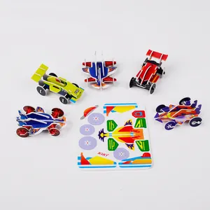 Juguete educativo DIY 3d mini coche puzzle