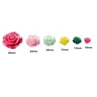 Fleurs de rose en résine et breloques animales en gros pour la fabrication d'accessoires capillaires DIY, de pinces BB, de coques de téléphone, de chaussures et de bijoux