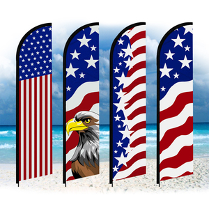 Bandera personalizada de Swooper de plumas de EE. UU.-Poste no incluido, al aire libre para playa pancarta publicitaria, clubes deportivos y decoraciones - Product Image 6
