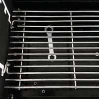 Grill à charbon de bois rotatif manuel pour poulet entier, grand format, avec support stable en forme de H pour les grandes fêtes en plein air