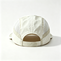 Topi Lari 5 Panel Berbahan Mesh ACE Bordir 3D Cepat Kering Ringan untuk Musim Panas, Perjalanan, Santai, Olahraga Luar Ruangan, Bernapas, dengan Sambungan Mesh