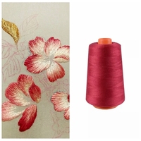 Fil de polyester mercerisé 100% pour broderie machine, point de croix, crochet - Écologique, résistant à l'abrasion, couture