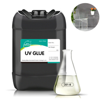 Colle UV pour collage verre sur verre et verre sur papier, sans trace, haute transparence, durcissement rapide, lampe UV 40W requise