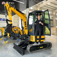 Mini-excavatrice sur chenilles de 3,5 tonnes, moteur EPA, fonction de bras oscillant personnalisable, utilisation en construction et en agriculture, garantie d'un an, livraison gratuite