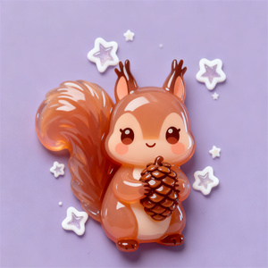 Niedlicher Kawaii Anti-UV Wasserfester Epoxid-Aufkleber Cartoon Handyhülle/Laptop-Dekor <span class=keywords><strong>3D</strong></span> Feiertagsdekoration - Product Image 1