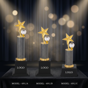 Trophée Étoile de Luxe en Métal Moulé sous Pression, Impression UV, Gravure Laser, Portable, pour Récompenses de Performance Exécutive, POOJA GIFT - Product Image 2