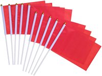 Vente en gros de nouveaux mini-drapeaux solides vierges à tenir à la main pour les défilés sportifs, les fêtes et les décorations de festivals