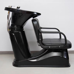 Chaise de lavage de cheveux noire à succès, chaise de salon de coiffure, chaise de lavage de cheveux pour salon de coiffure, lavabo avec bol en céramique, SPA - Product Image 3