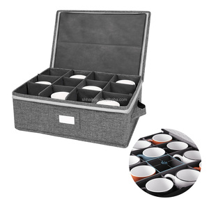 Caja de Almacenamiento de Tazas Plegable y Dividida de Tela <span class=keywords><strong>con</strong></span> Cierre, Resistente, para Armario de Cocina, para Tazas y Vasos - Product Image 2