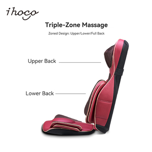 Coussin de <span class=keywords><strong>massage</strong></span> de <span class=keywords><strong>siège</strong></span> de voiture chauffant et vibrant avec pression adaptative <span class=keywords><strong>Shiatsu</strong></span> pour l'application de la hanche du cou de la taille arrière - Product Image 4