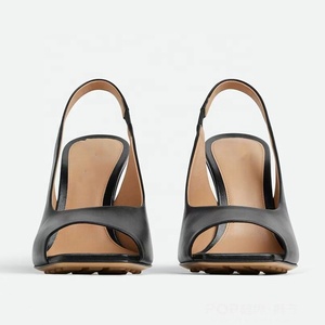 Women's Brand Style Irregular Metal High Heels Square Toe Sandals Summer Girls Stiletto Slingback Dress <b>Shoes</b> - Product Image 6