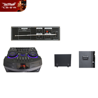 Plancher en bois debout MP3 double 12 pouces karaoké alimenté fête bleu Bt dent DJ LED PA chariot tour extérieure TV Audio haut-parleur