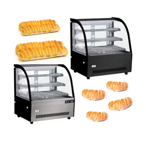 1.5M display bakery counter top lighted glass door WARM LIGHT refrigerated display cases for bakery