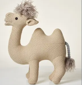 独家专利设计高品质超柔软逼真毛绒动物宝宝骆驼毛绒坐垫玩具