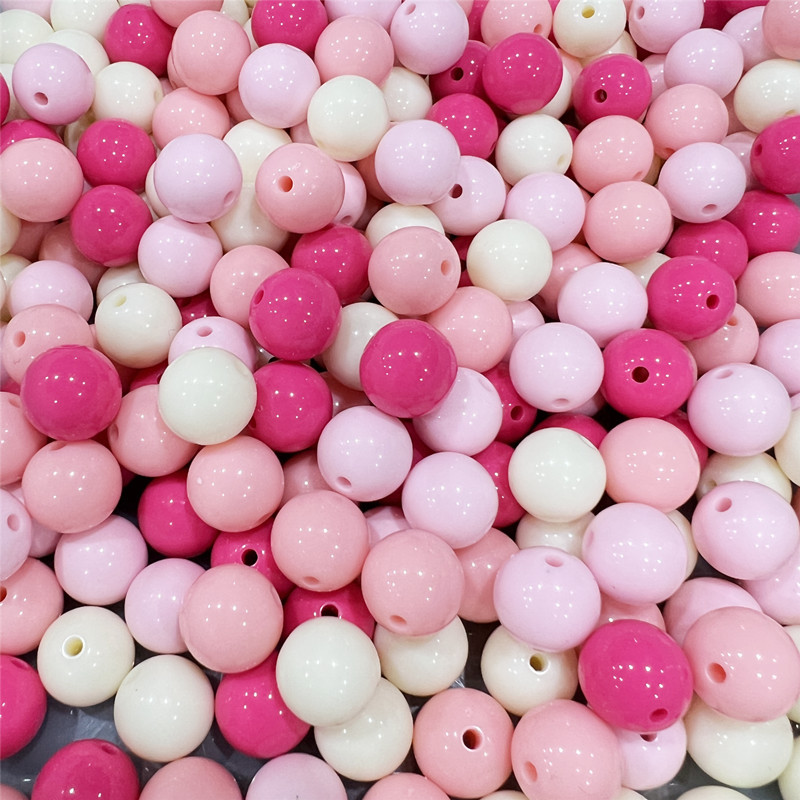 Wholesale Of New Products Acrylic Candy DIY Loose Beads 14mm Mixed Color Bubblegum Beads For DIY Jewelry Accessories