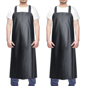 Tablier en résine Double Fish en forme de H, noir, 80x105cm, imperméable, résistant à l'huile, pour le nettoyage domestique - Product Image 1