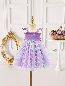 Nuovo Arrivo all'Ingrosso: Ultimo Design Estivo, Grazioso Abito in Pizzo e Poliestere Stile Lolita per Bambine di 7/8 Anni - Product Image 1