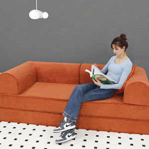 Sofá Seccional Moderno de Nuevo Diseño para Sala de Estar con Soporte de Espuma de Doble Capa, Sofá Cama Plegable Ecológico - Product Image 4