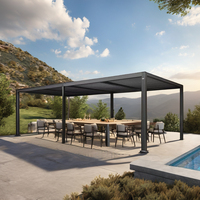 Pérgola de Aluminio Youya para Exteriores, Impermeable, Tamaño Personalizado, para Patio, Jardín, Bioclimática, Resistente al Viento