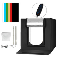 Boîte à lumière photo portable de 40 cm, studio LED USB, éclairage pour photographie, tente de prise de vue, cube de table en nylon durable
