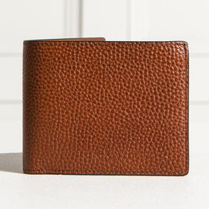 Porte-monnaie pour hommes, tripliable court cartes de crédit, avec Logo personnalisé, en cuir synthétique, marron - Product Image 2