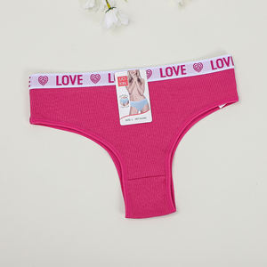 Amor corazón cintura UOKIN bragas de algodón acanalado pantalón brasileño algodón alto lindo bragas diseño mixto docena paquete venta - Product Image 5