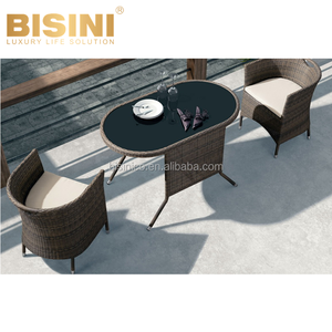Stile nordico Corda Nera Da Tavolo In Rattan di Vimini e Lato di Alluminio del Metallo e Divani Singoli Outdoor mobili Da Giardino Per Il Tempo Libero Divano set - Product Image 5