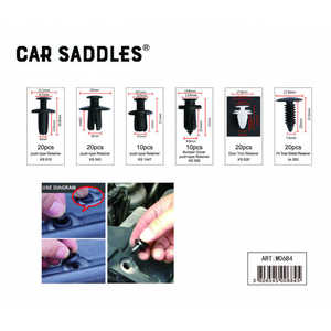 Sujetadores tipo push para coche, 100 unidades, tamaños surtidos, negro y blanco, para reparación de molduras de carrocería - Product Image 3