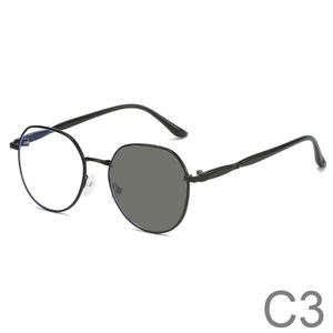 カスタムロゴカラースクエア光学メガネ特大スクエアフォトクロミックアンチブルーライト女性用メガネ - Product Image 3