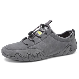 Mocassins plats décontractés pour hommes, grande taille, à lacets, imprimés, en cuir véritable, légers, anti-odeurs - Product Image 3