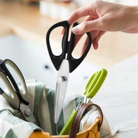 Ciseaux de cuisine professionnels en acier inoxydable robustes avec poignée en PP, lames ultra-affûtées, design écologique pour la maison et la cuisine