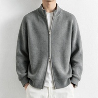 Pull-over en tricot à fermeture éclair pour homme, à manches longues, tendance, avec une texture douce et chaude, coupe ample confortable pour des tenues polyvalentes