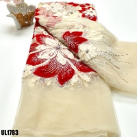 Tissu en velours de luxe Supoo brodé de haute qualité avec perles et paillettes lourdes pour soirée, idéal pour les femmes nigérianes