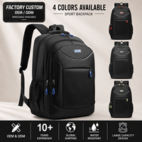 Mochila para portátil de 17.3 pulgadas aprobada para vuelos, gran capacidad, impermeable, deportiva, de negocios, bajo MOQ, logotipo personalizado, venta al por mayor de fábrica