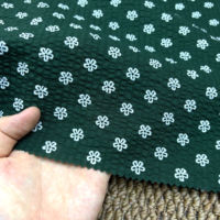 Tissu en coton froissé effet sel 80 g/m² imprimé à la main, sans repassage, en stock, motif floral, pour robe, chemise, jupe, largeur 50 pouces