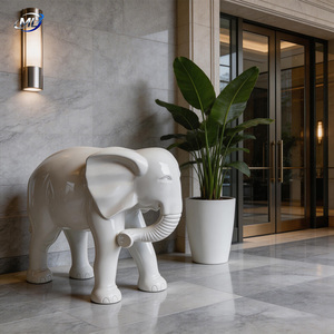 ประติมากรรมช้างเรซิ่นขนาดใหญ่สำหรับตกแต่งภายนอกอาคาร ทนทาน ศิลปะสมัยใหม่ - Product Image 6