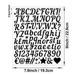 Pegatinas personalizadas de letras manuscritas de 1 pulgada, hoja de pegatinas de corte de beso del alfabeto inglés - Product Image 4