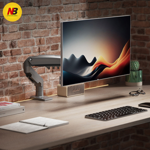<span class=keywords><strong>Soporte</strong></span> de <span class=keywords><strong>Monitor</strong></span> de Aluminio NB Negro de 17-30 Pulgadas, <span class=keywords><strong>Elevador</strong></span> de Escritorio para TV, Carro de Montaje en Pared, Cambio de Pantalla Horizontal a Vertical, Inclinación de 90 Grados - Product Image 2