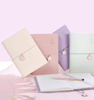 Carnet à couverture souple en cuir PU, reliure thermique, format B5, rechargeable, Sakura Kawaii, best-seller, journal