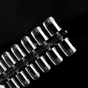 <span class=keywords><strong>Uñas</strong></span> Postizas NDK de Cobertura Total, Puntas Naturales Grabadas, Interior <span class=keywords><strong>Mate</strong></span> Rugoso, Parte de la Cutícula del Bebé, Forma Cuadrada Mediana, Fáciles de Colocar - Product Image 5